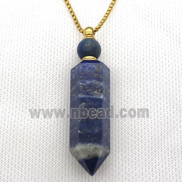 blue Lapis perfume bottle Necklace