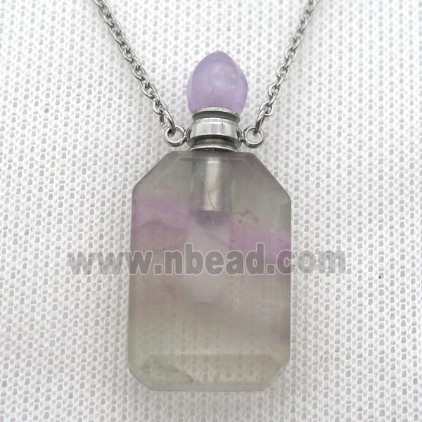Fluorite perfume bottle Necklace
