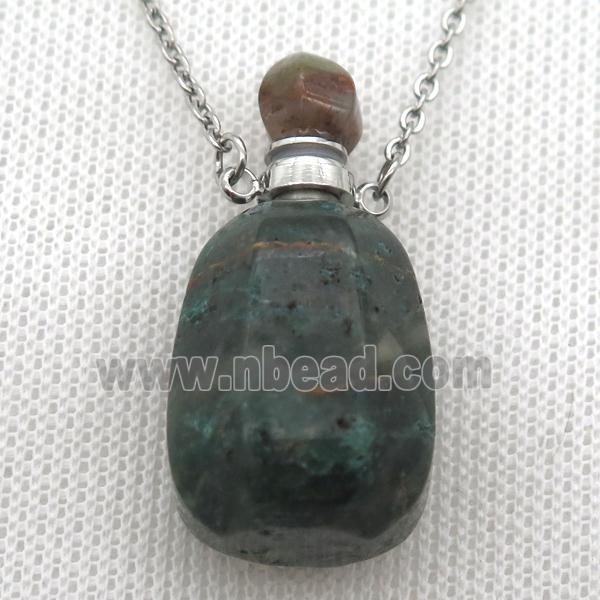 Indian Agate perfume bottle Necklace