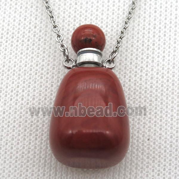 Red Jasper perfume bottle Necklace