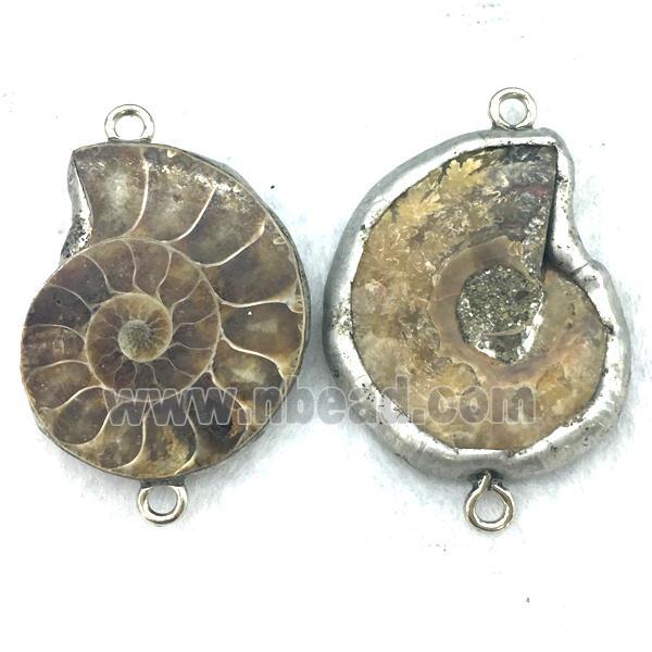 Ammonite Fossil connector, tin-plating