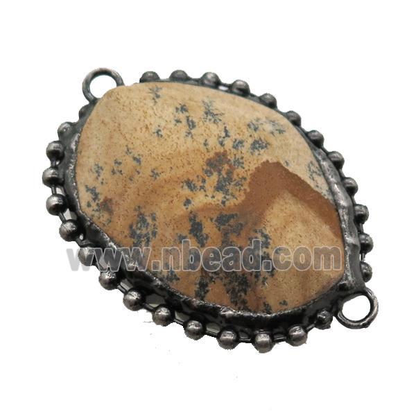 Picture Jasper connector, black plated