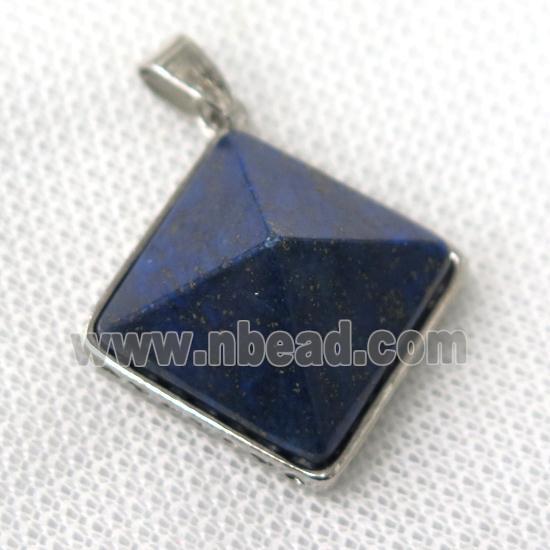 blue Lapis Lazuli pyramid pendant