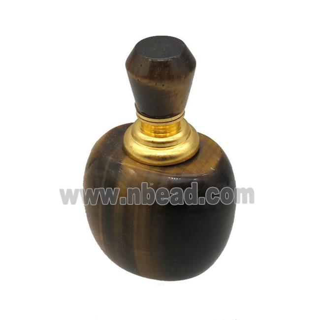 yellow Tiger eye stone perfume bottle charm without hole
