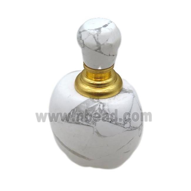 white Howlite Turquoise perfume bottle charm without hole