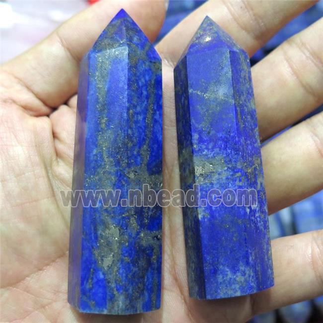 blue Lapis Lazuli point bullet Tower Undrilled