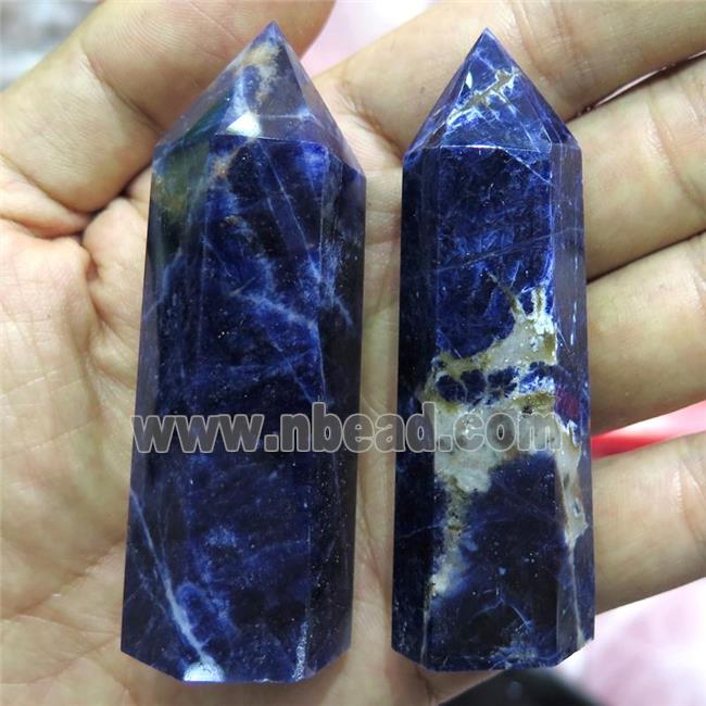 blue Sodalite point bullet Tower Undrilled