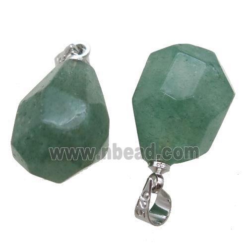 green Aventurine pendant, freeform