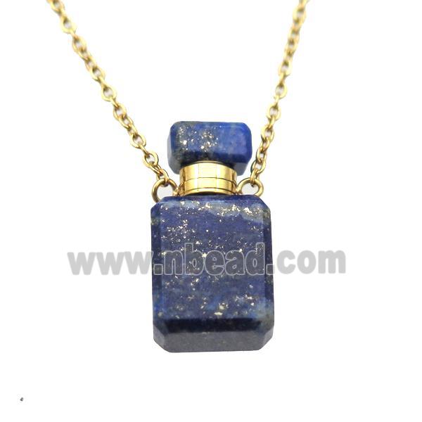 blue Lapis Lazuli perfume bottle Necklace