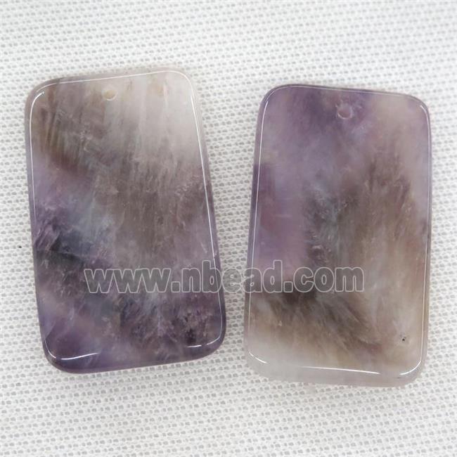 purple Amethyst rectangle pendant
