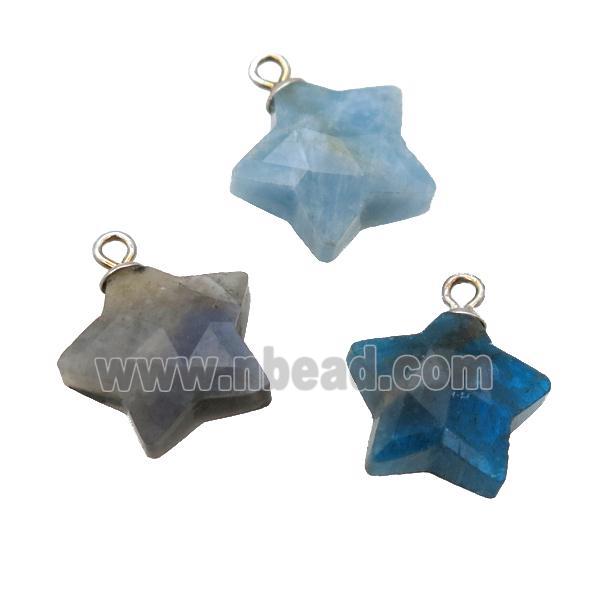 mix Gemstone pendant, faceted star