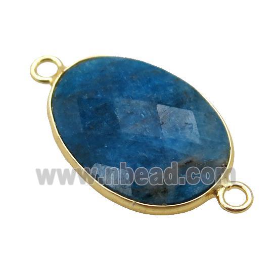 blue Apatite oval connector