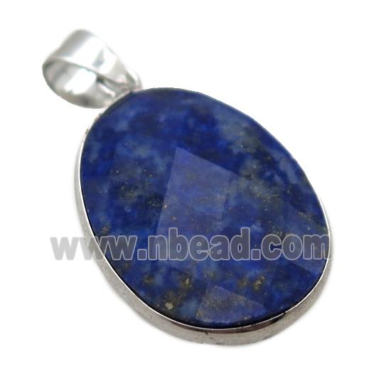 blue Lapis Lazuli oval pendant
