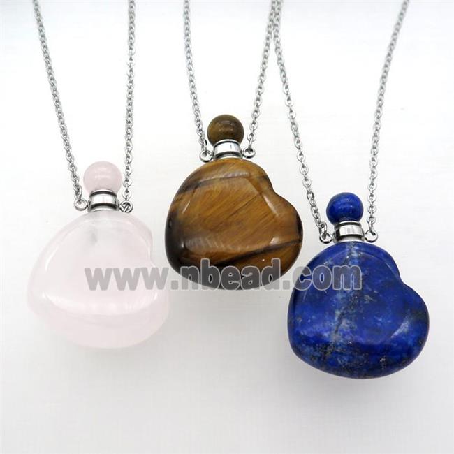 mix Gemstone perfume bottle Necklace
