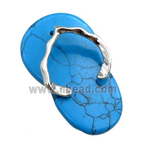 blue synthetic turquoise shoes pendant