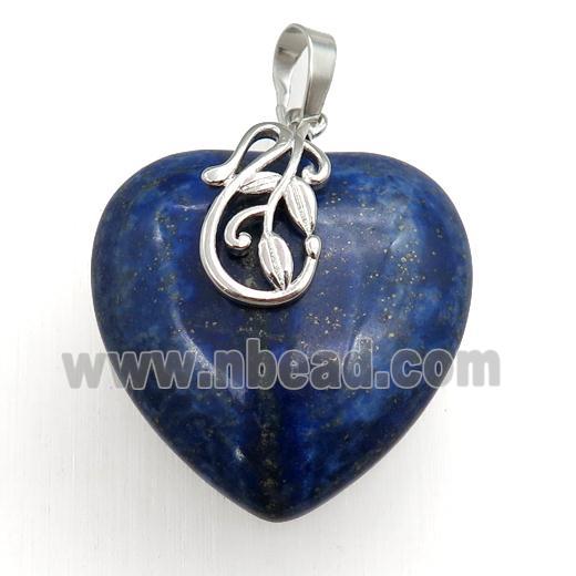 blue lapis heart pendant