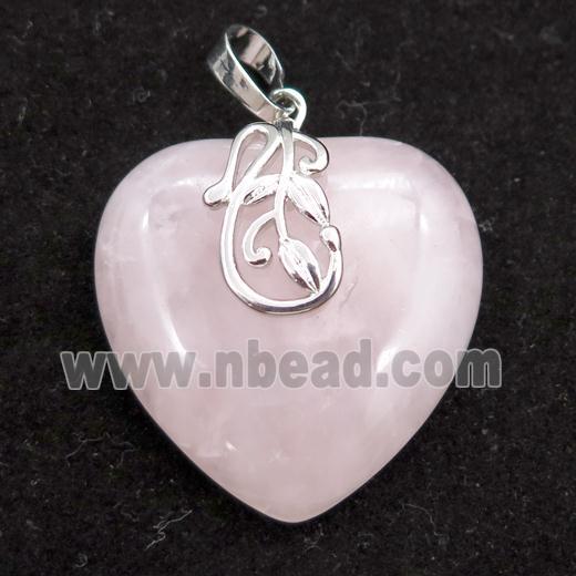 rose quartz heart pendant