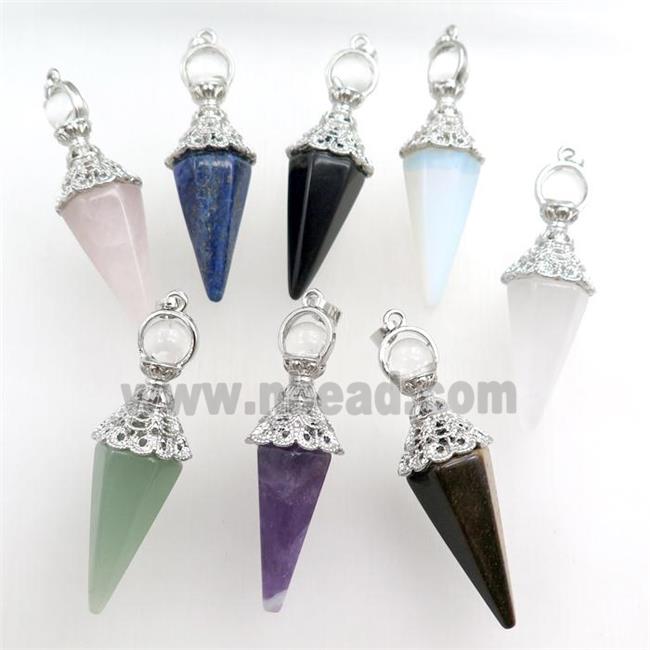 mix gemstone pendulum pendant