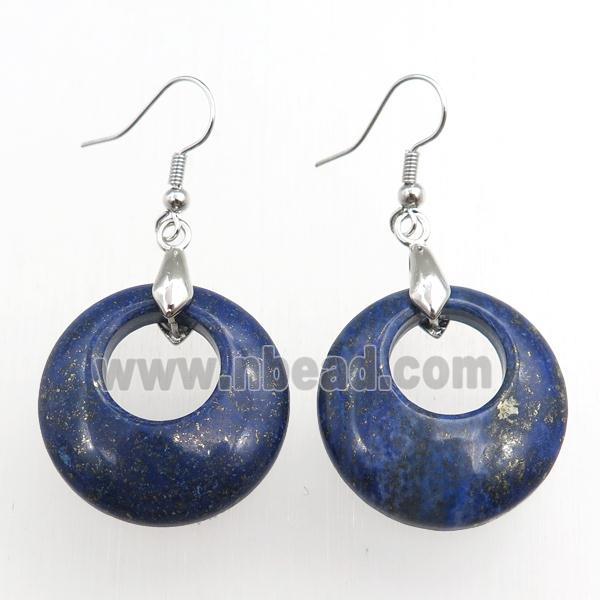 hook earring with lapis