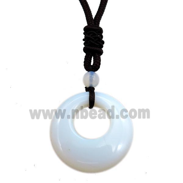white opalite necklace