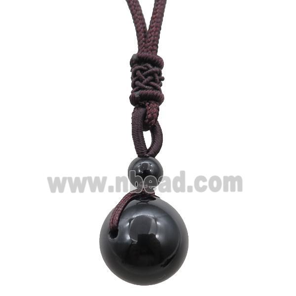 black onyx agate necklace
