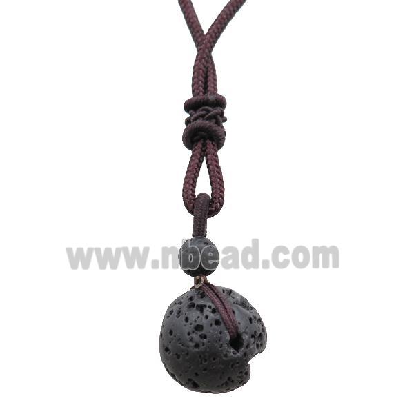 black lava necklace