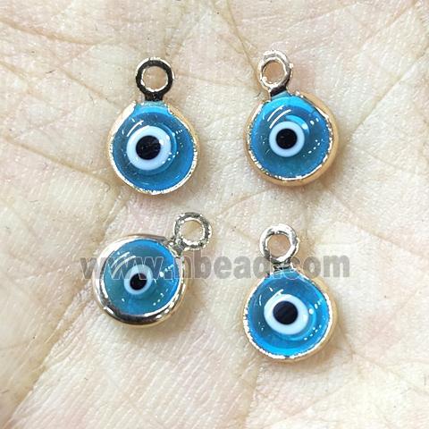 blue Lampwork evil eye pendant