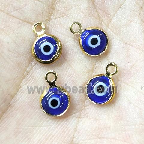 blue Lampwork evil eye pendant