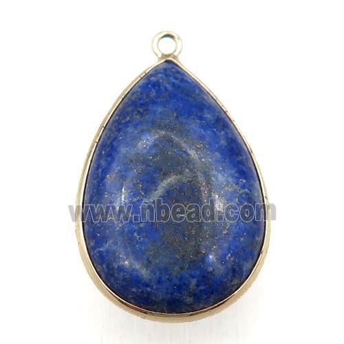 blue Lapis Lazuli teardrop pendant