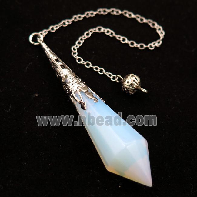 white Opalite pendulum pendant