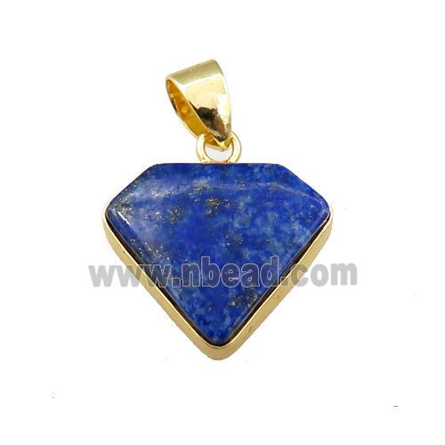 blue Lapis Lazuli diamond pendant