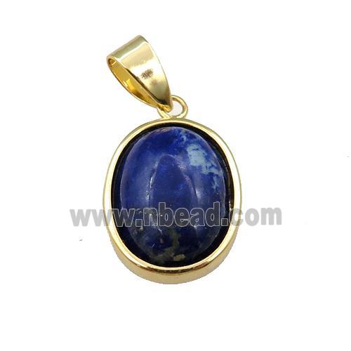 BLue Lapis Lazuli oval pendant