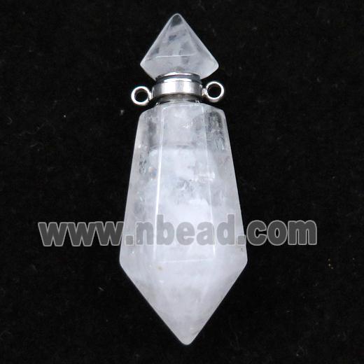 clear quartz perfume bottle pendant