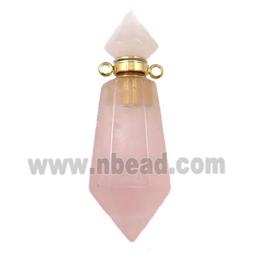 Rose Quartz perfume bottle pendant