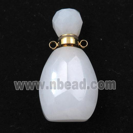 white Jasper perfume bottle pendant