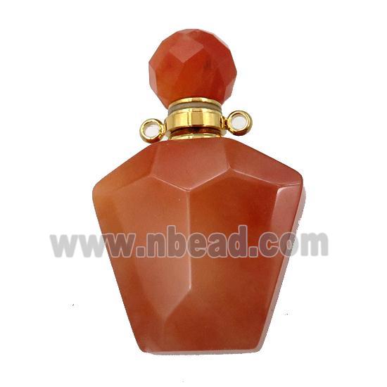 red Chalcedony perfume bottle pendant