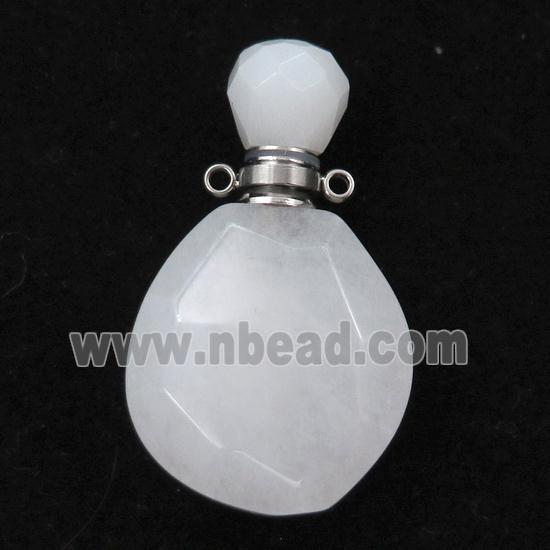 white Jasper perfume bottle pendant
