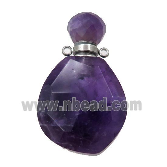 purple Amethyst perfume bottle pendant