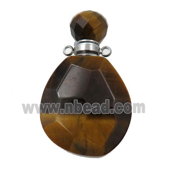 Tiger eye stone perfume bottle pendant