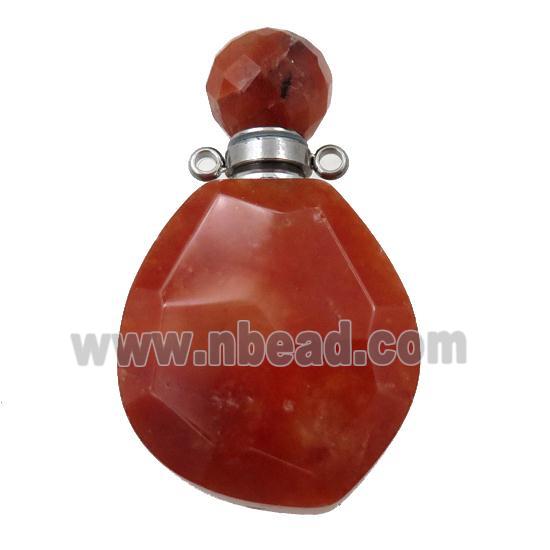 red Chalcedony perfume bottle pendant