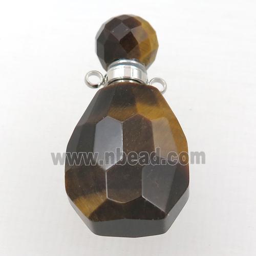 Tiger eye stone perfume bottle pendant