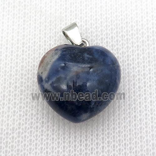 blue Sodalite heart pendant