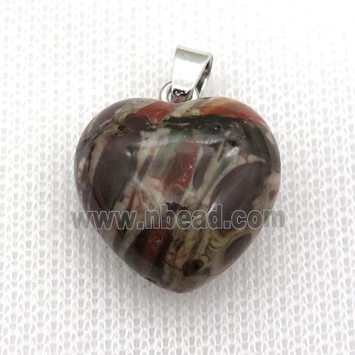 Ocean Jasper heart pendant