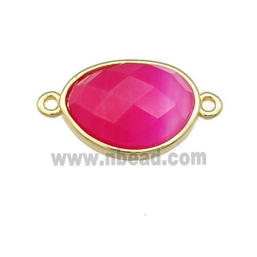 red teardrop connector, gold plated