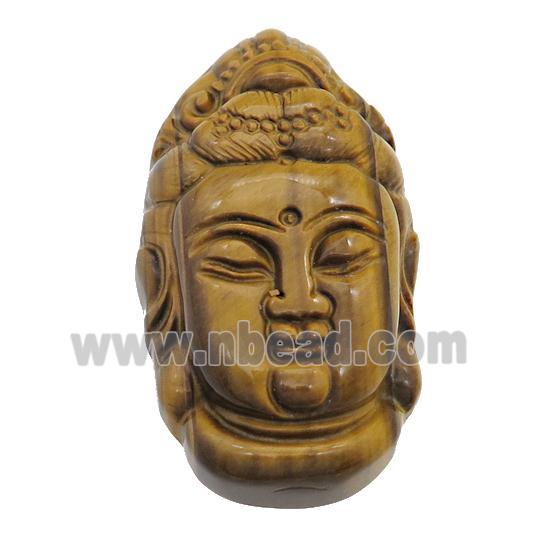 Tiger Eye Stone Buddha Pendant