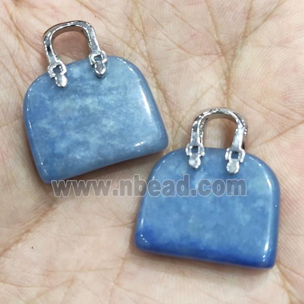 blue Aventurine bag char pendant
