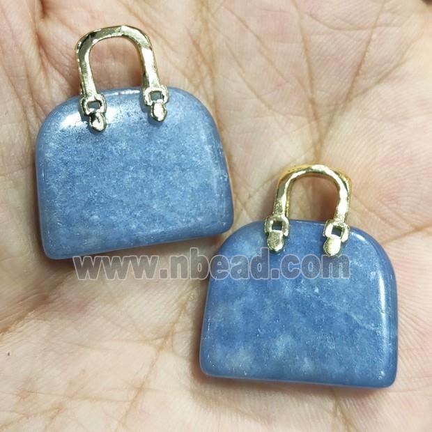 blue Aventurine bag pendant
