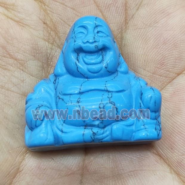 blue Magnesite Turquoise Buddha, no hole