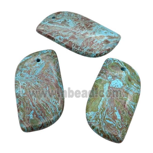 blue Ocean Jasper leaf pendant