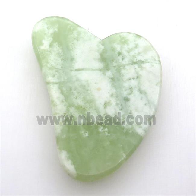 green New Mountain Jade Slice GuaSha Massage Tools